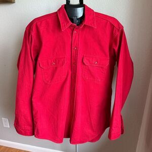 Vintage Woolrich Heavyweight 100% Cotton Flannel Men's Long Sleeve Shirt L Long
